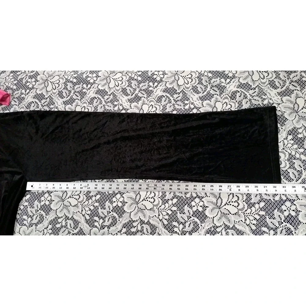 Nasty Gal Velvet Jumpsuit Women's 6 Black Pink Bow One Piece Side‎ Zip Boho Y2K - Picture 8 of 12